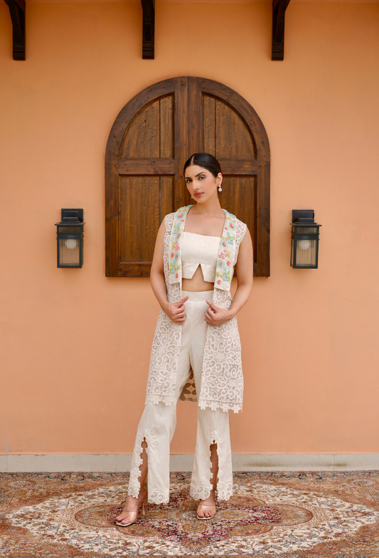 Beige Color Heavy Collor Joot Jacket