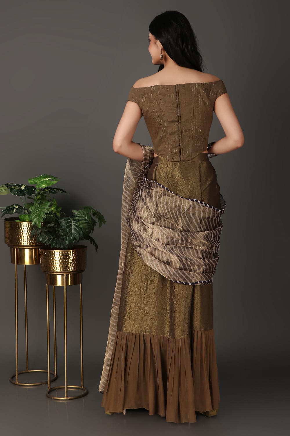 Mehndi Green Party Wear Georgette Saree