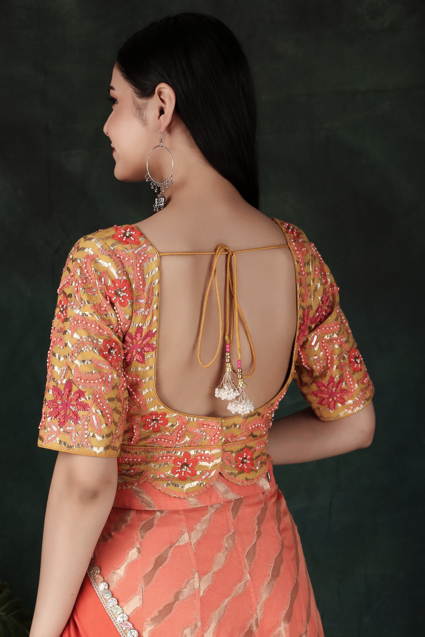 Elegant Orange Lehenga Saree with Rich Weaving Contrast Yellow Blouse And Handworked Silk Pallu