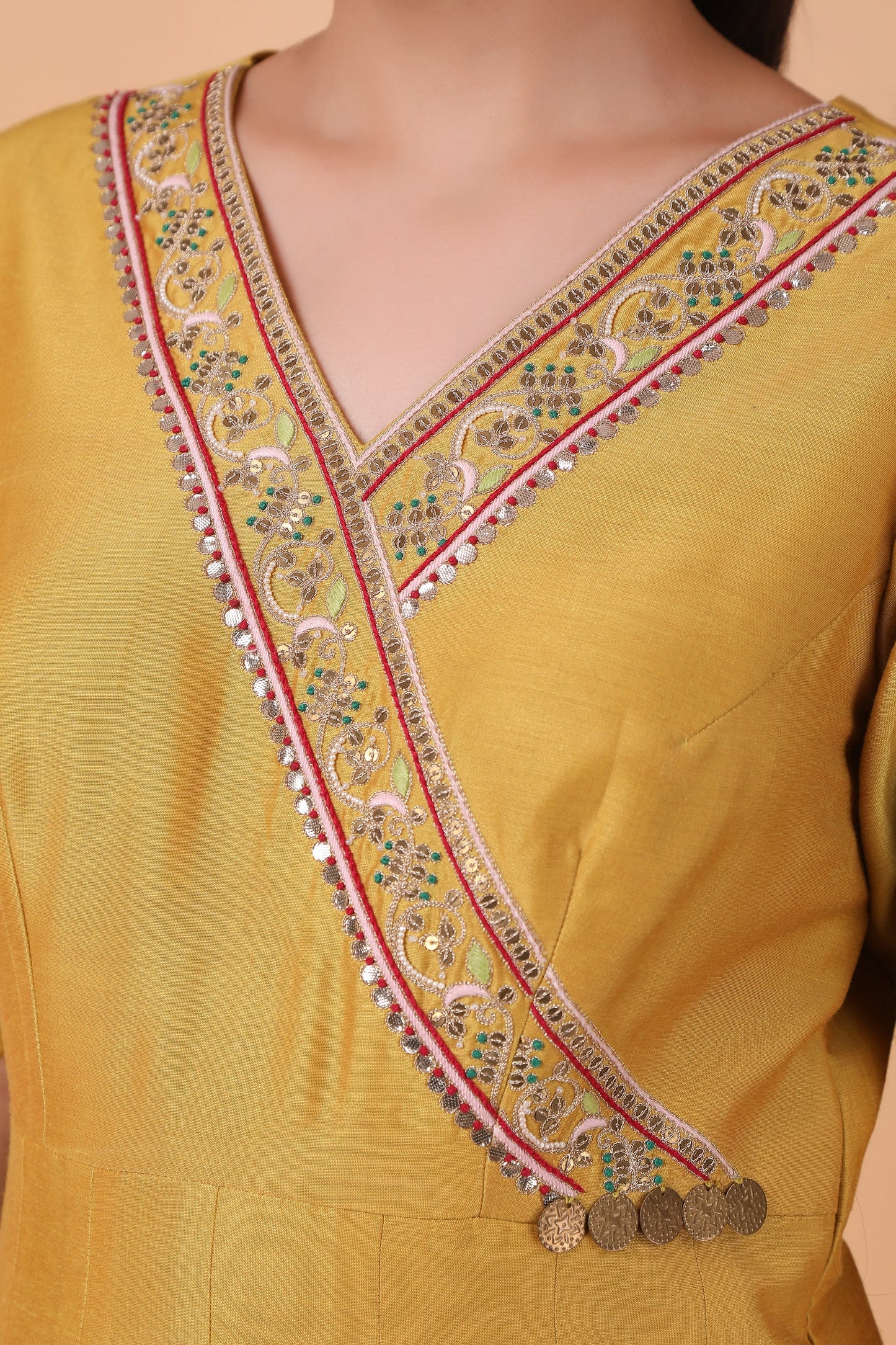 Luxury Mehendi Green Anarkali Dress with Hand Embellished Work and Net Dupatta