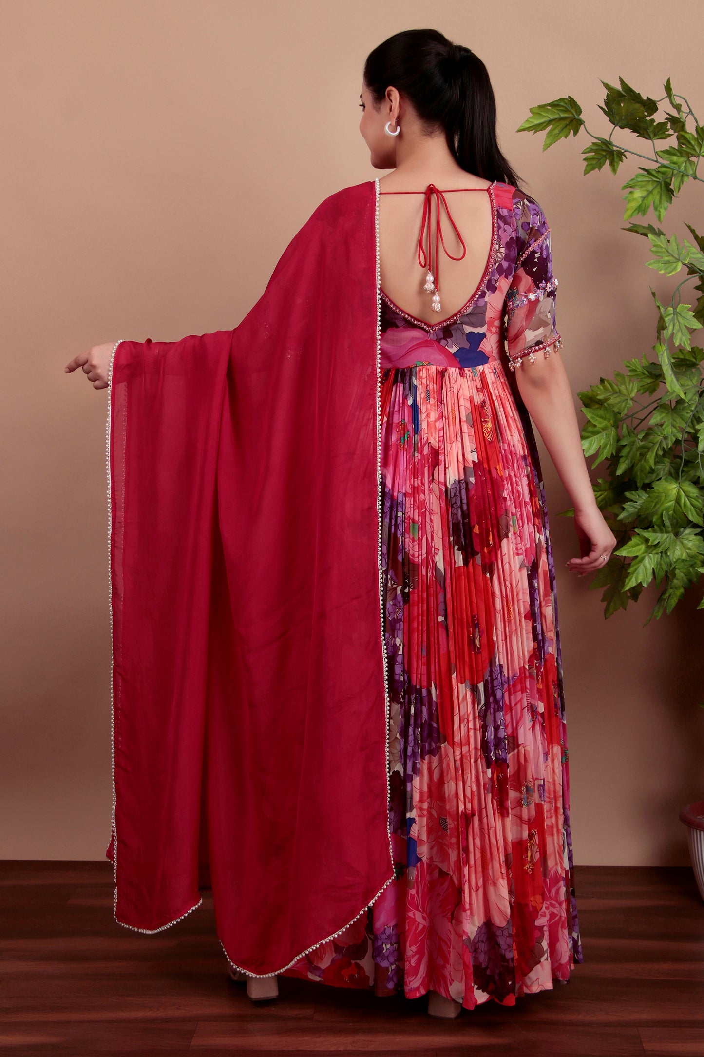 Multicolor Printed Gather anarkali