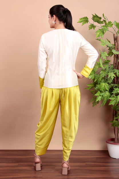 2 PC Indowestern With Drape Dhoti
