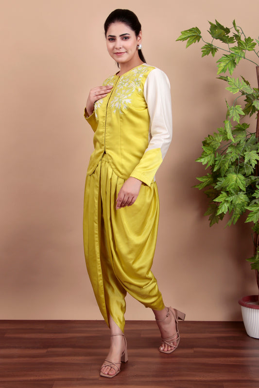 2 PC Indowestern With Drape Dhoti