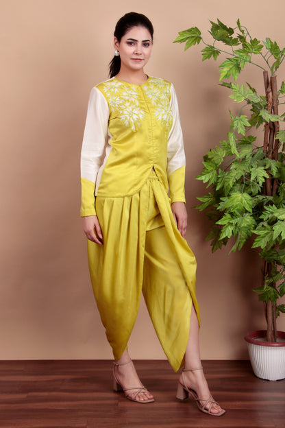 2 PC Indowestern With Drape Dhoti