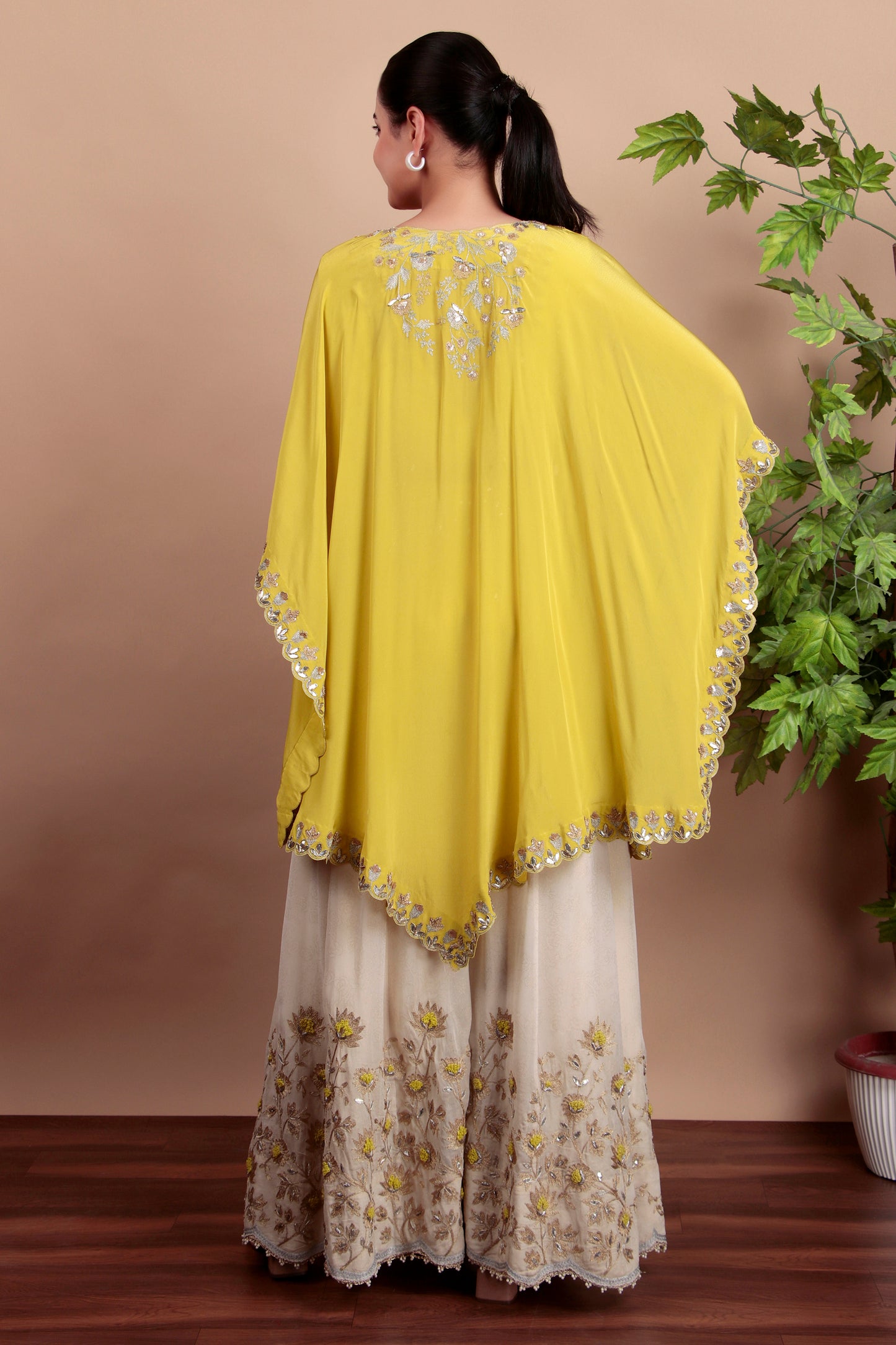 Off White & Green  Indowestern