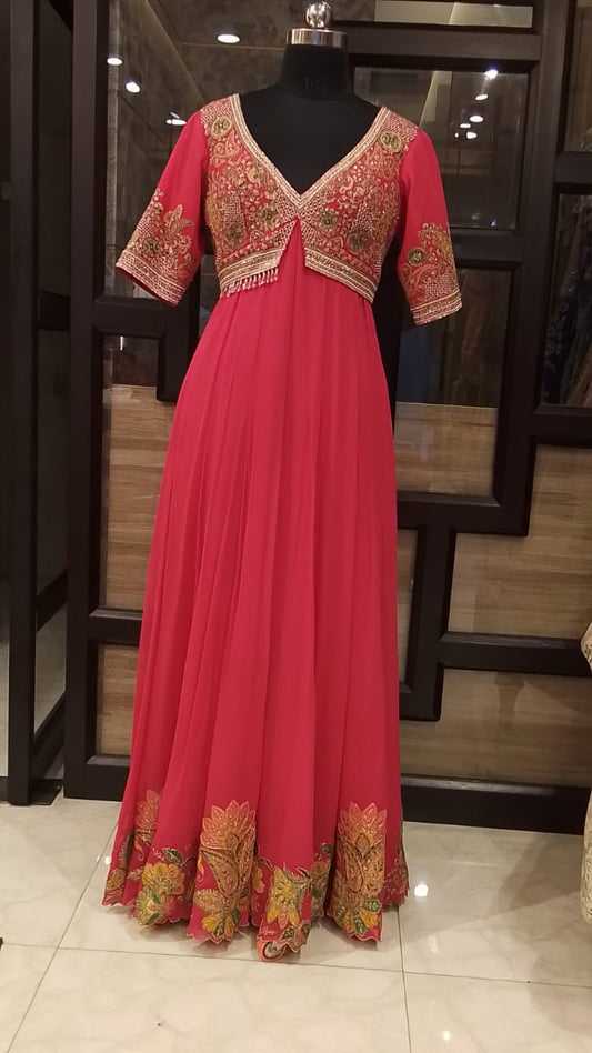 Carrot Heavy Anarkali