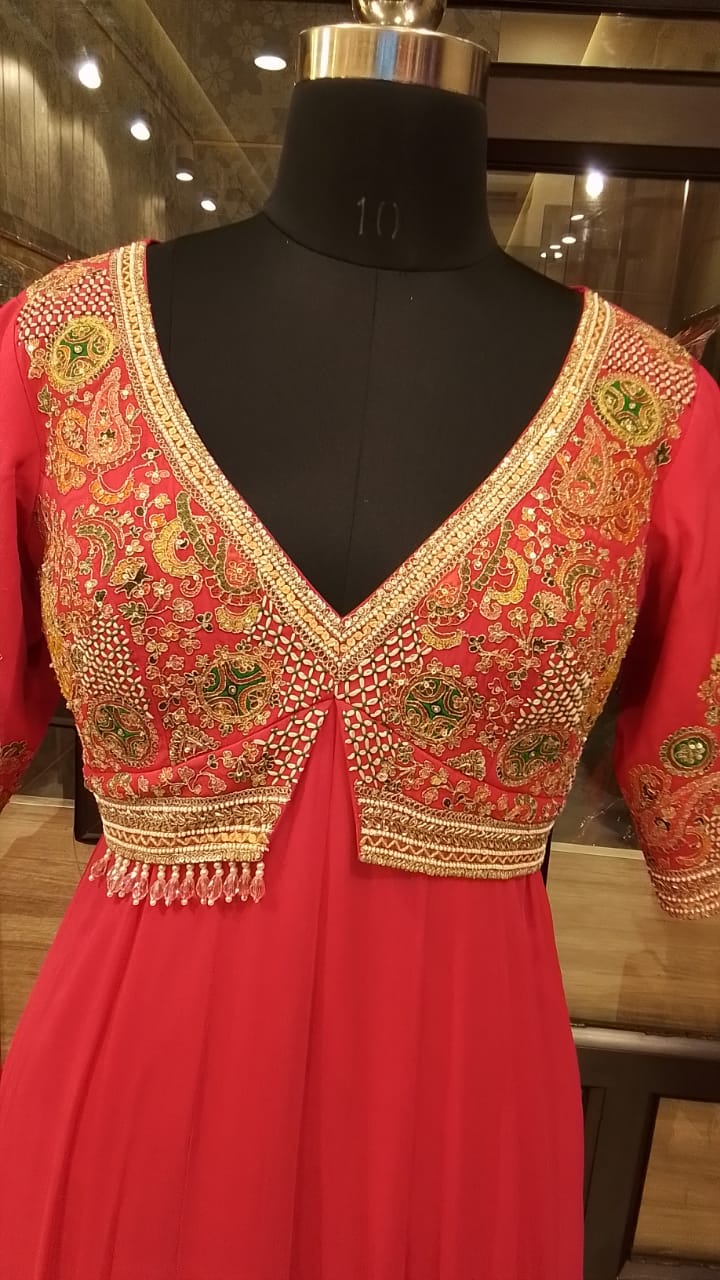 Carrot Heavy Anarkali