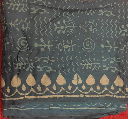 Ajrak blue dupatta