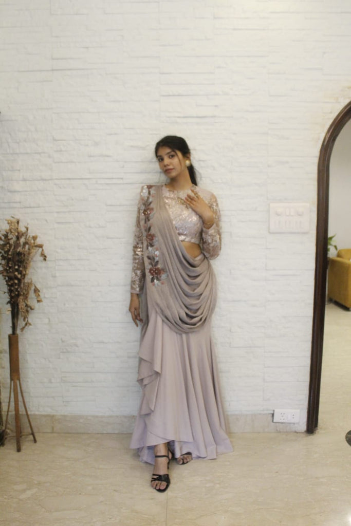 Champigne Drape Saree