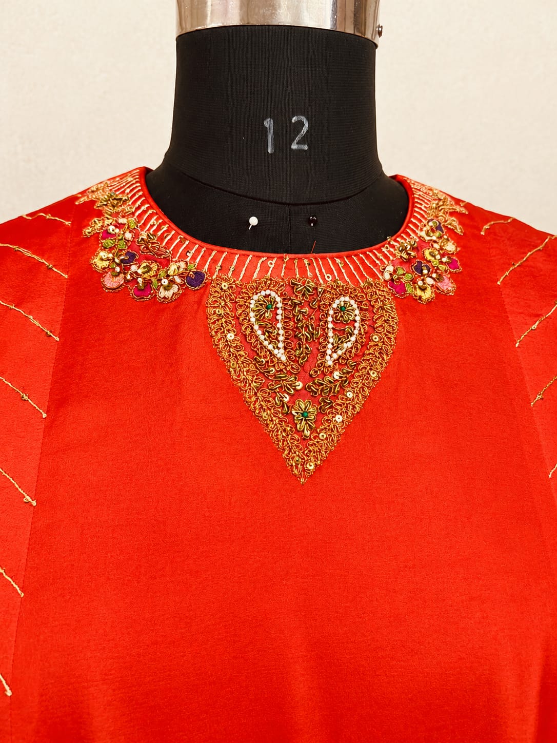 Short flared A-line kurta with afghani pants