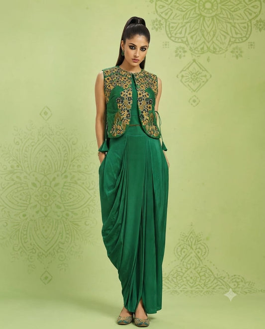 3 PC INDODRAPEWESTERN WITH