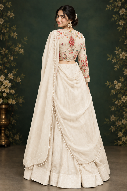 Elegant ivory/cream Lehenga .