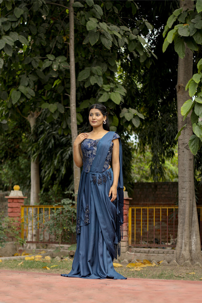 Navy Blue Drape